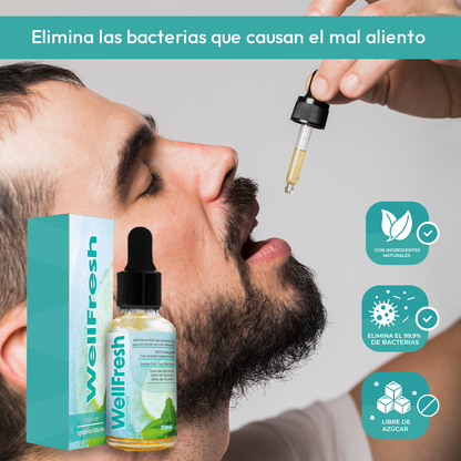 Wellfresh | Elimina el 99% de las bacterias que causan el mal aliento